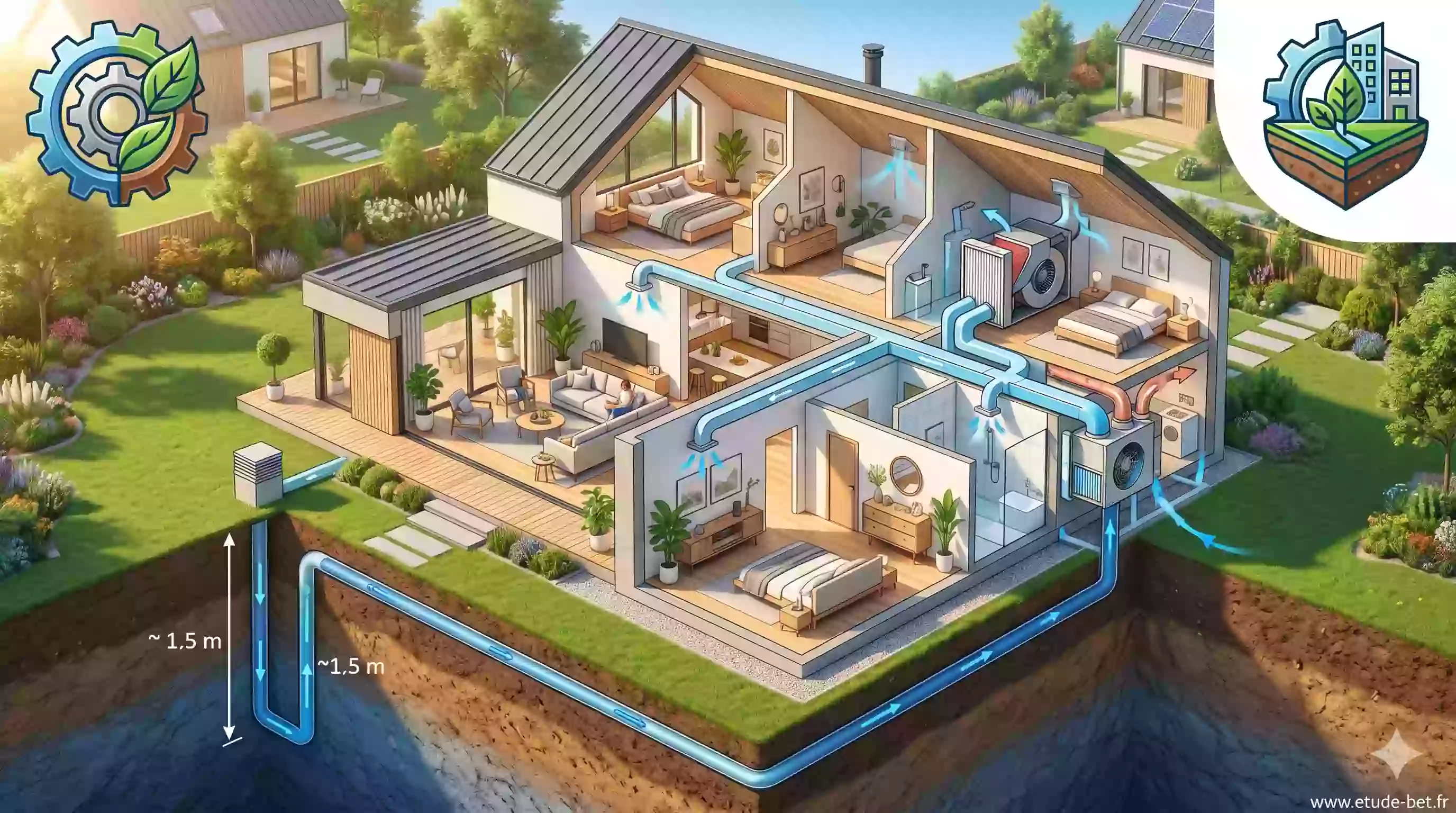 Puits canadien et re2020 : la fraîcheur naturelle pour votre maison