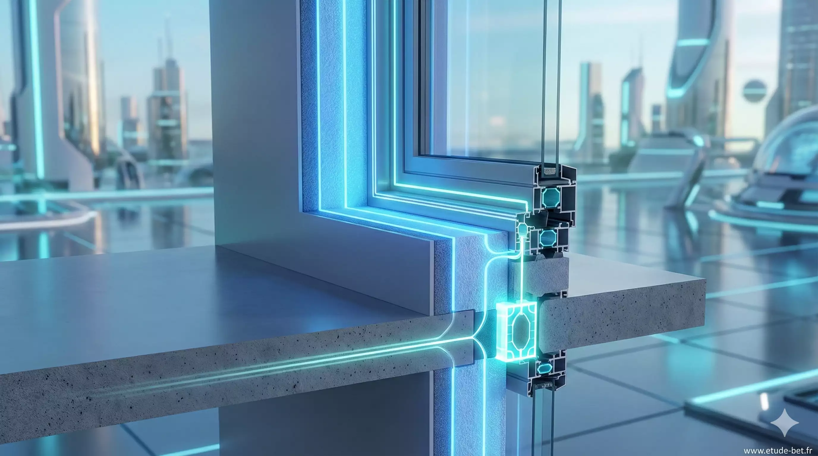 Mise en œuvre d'un rupteur de pont thermique en about de dalle