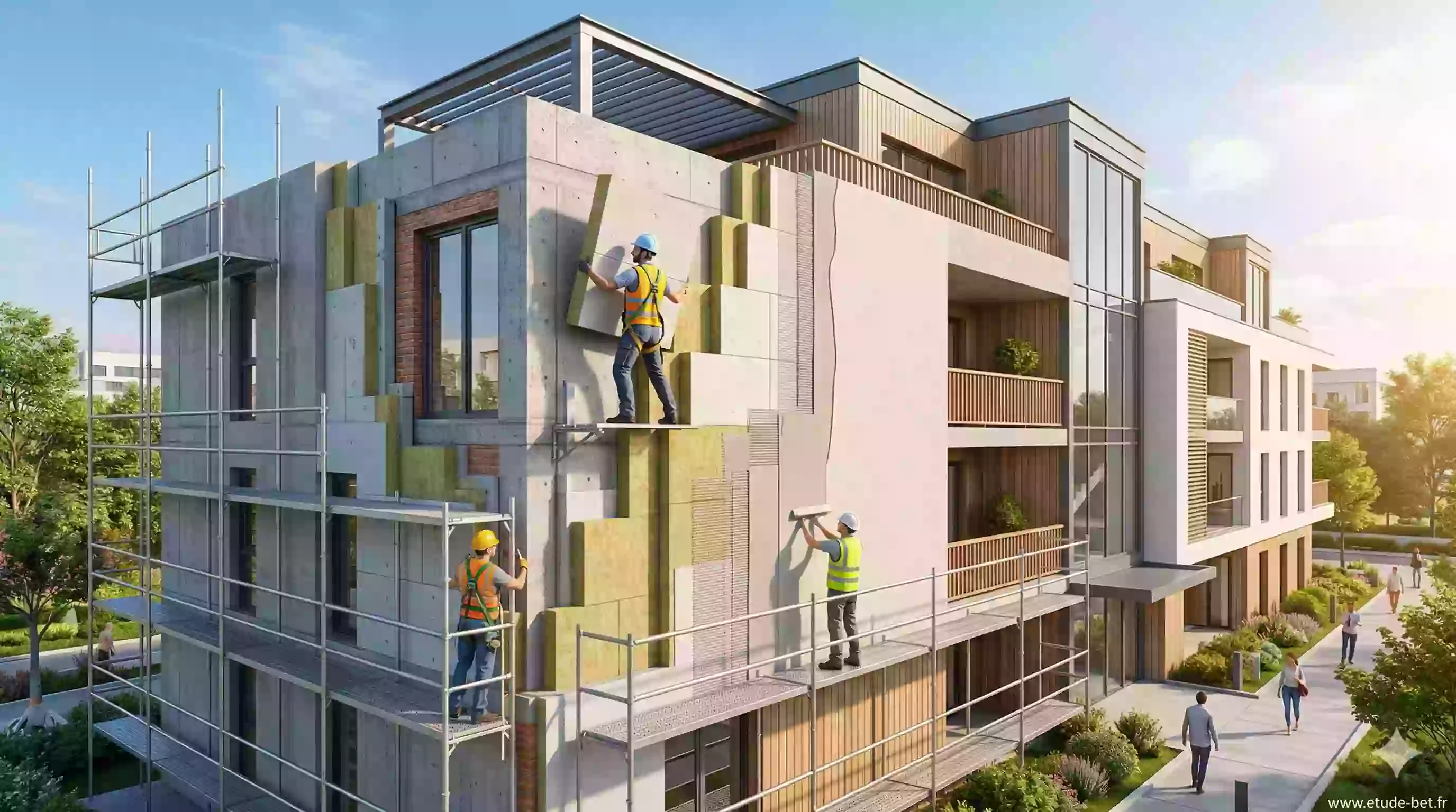 Travaux embarqués isolation façade ravalement réglementation thermique existant