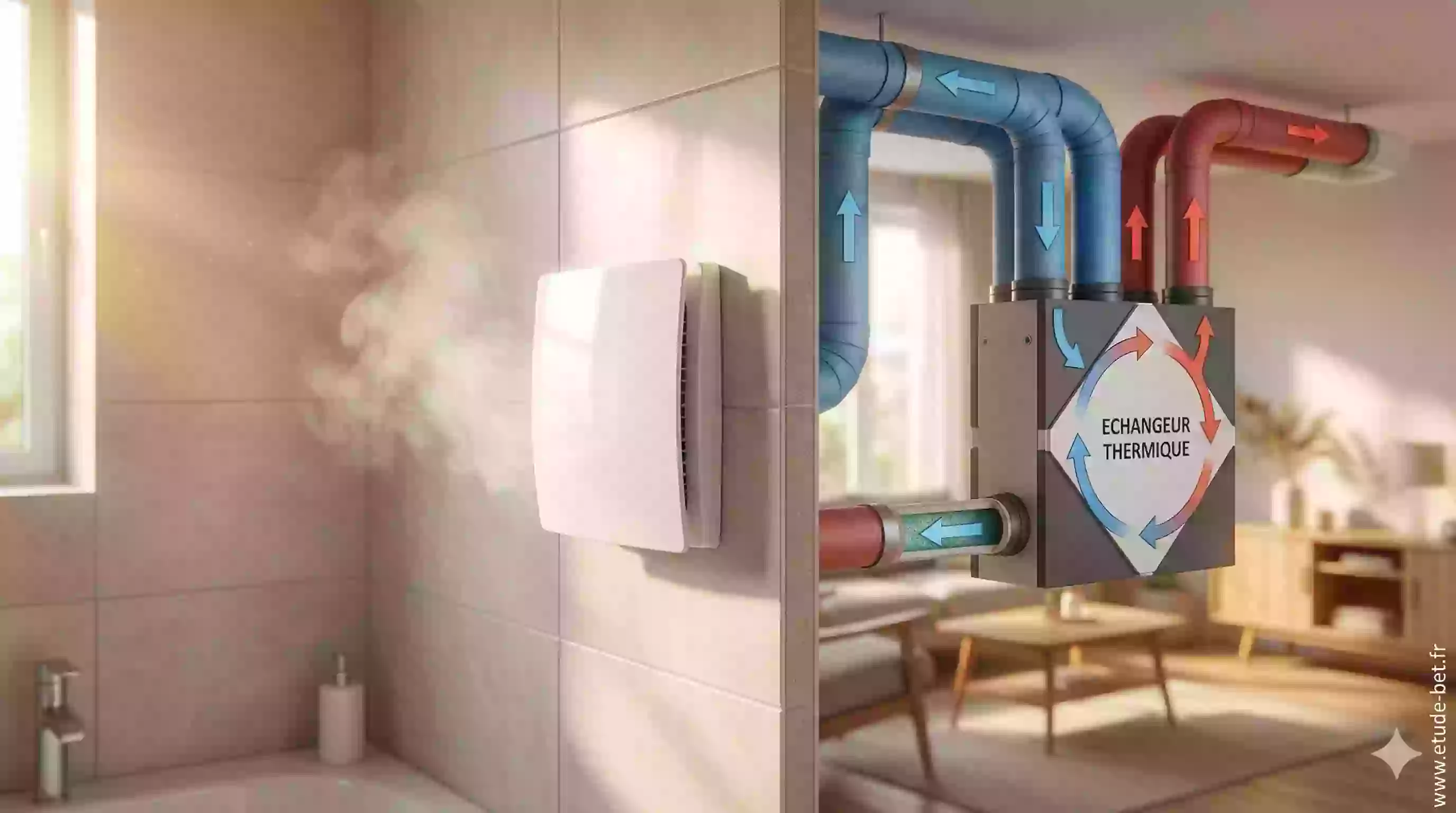 Bouche d'extraction VMC hygroréglable